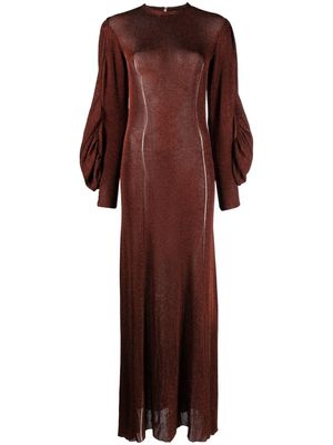 DEL CORE long-sleeve jumper dress - Brown