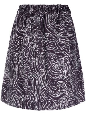 DEL CORE patterned mini skirt - Purple