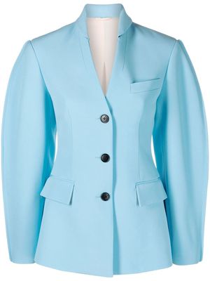 Del Core rounded collar blazer - Blue