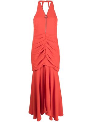 Del Core ruched-detail maxi dress - Red