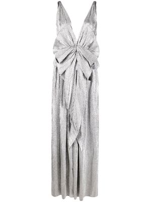DEL CORE ruched pleated maxi dress - Grey