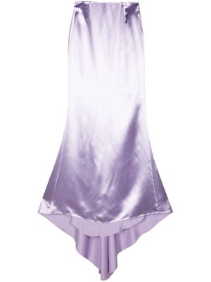 Del Core Siren satin-finish maxi skirt - Purple