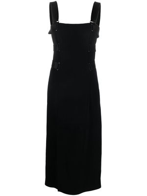 Del Core square-neck midi dress - Black