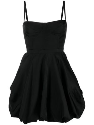 Del Core sweetheart-neck puffball-skirt minidress - Black