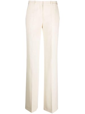 Del Core tailored straight-leg wool trousers - White