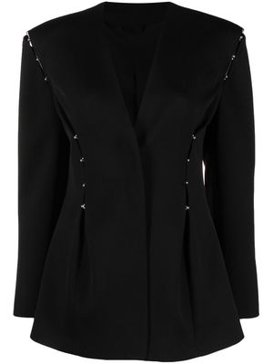 Del Core tailored V-neck blazer - Black