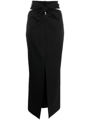 Del Core twisted draped pencil skirt - Black