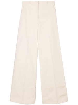 Del Core wide-leg cotton trousers - Neutrals
