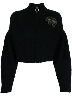 DEL CORE zip-fastening cardigan - Black