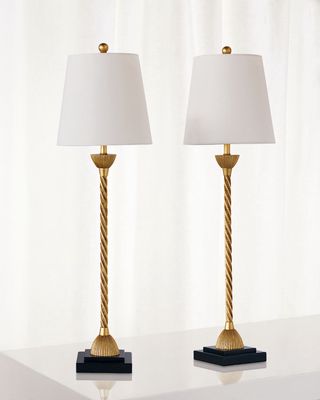 Delfern Gold Buffet Lamps, Set of 2