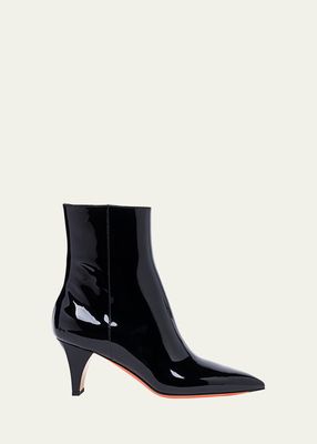 Delfica Patent Leather Booties