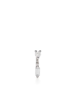 Delfina Delettrez 18kt white gold Micro diamond single stud earring - Silver