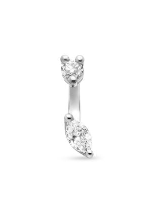 Delfina Delettrez 18kt white gold Micro diamond stud earring - Silver