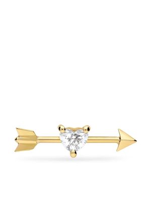 Delfina Delettrez 18kt yellow gold Love diamonds stud earring