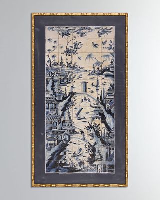 Delft Blue Giclee on Stretched Canvas, 30" x 54"