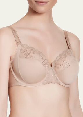 Delice Floral-Embroidered Full Cup Bra