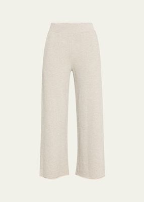 Delilah Flared Cotton Knit Lounge Pants