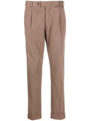 Dell'oglio ankle-cuffs tapered-leg trousers - Brown