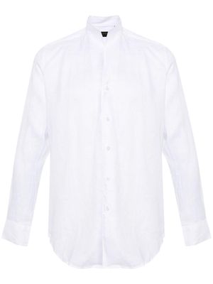 Dell'oglio band-collar linen shirt - White