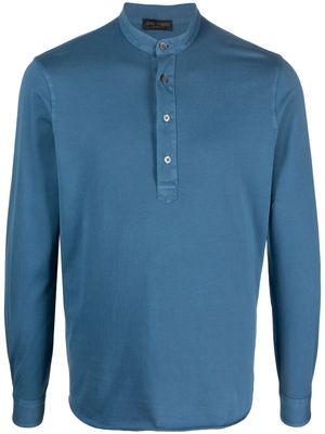 Dell'oglio band-collar polo shirt - Blue