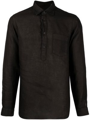 Dell'oglio button-plaquet pocket shirt - Black