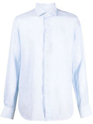 Dell'oglio button-up linen shirt - Blue