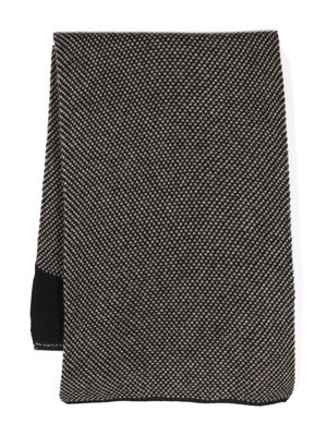 Dell'oglio cashmere knitted scarf - Black