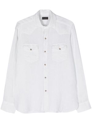 Dell'oglio classic-collar linen shirt - White