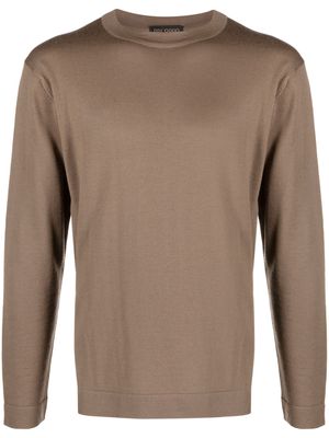 Dell'oglio crew-neck merino-wool jumper - Brown