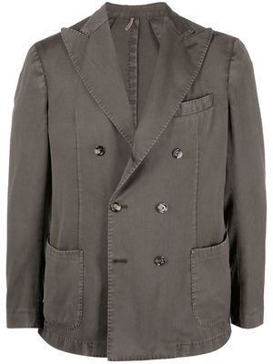 Dell'oglio double-breasted blazer jacket - Brown