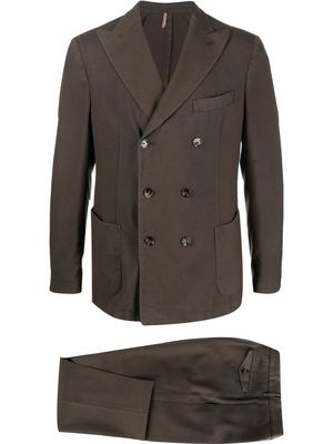 Dell'oglio double-breasted suit - Brown