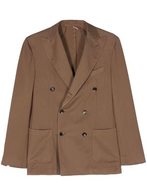 Dell'oglio double-breasted wool blazer - Brown