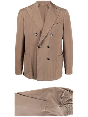Dell'oglio double-breasted wool suit - Neutrals