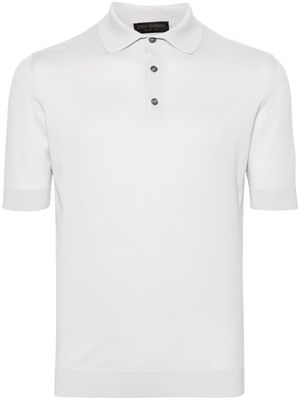 Dell'oglio fine-knit cotton polo shirt - Grey