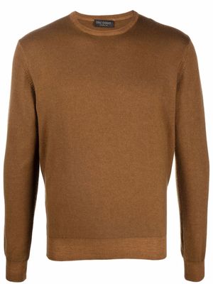 Dell'oglio fine-knit ribbed-trim jumper - Neutrals