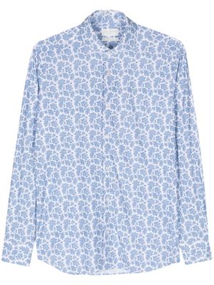 Dell'oglio floral-print long-sleeve shirt - Blue