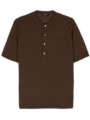 Dell'oglio Henley short-sleeve T-shirt - Brown