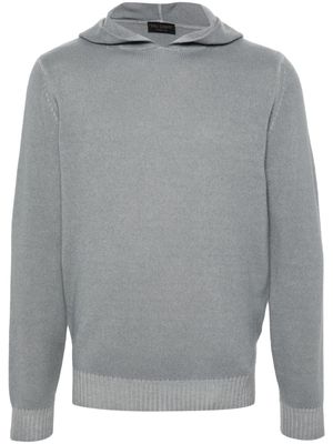 Dell'oglio knitted wool blend hoodie - Grey