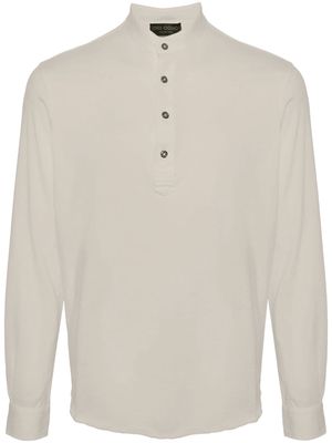 Dell'oglio long-sleeve cotton Henley shirt - Neutrals