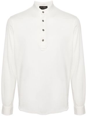 Dell'oglio long-sleeve cotton Henley shirt - White