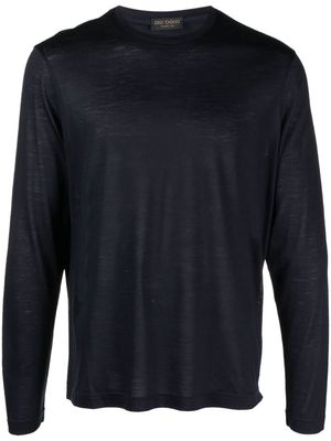 Dell'oglio long-sleeve merino-wool T-shirt - Blue