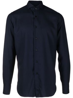 Dell'oglio long-sleeve virgin-wool shirt - Blue