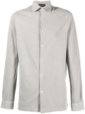 Dell'oglio long-sleeved piqué shirt - Neutrals