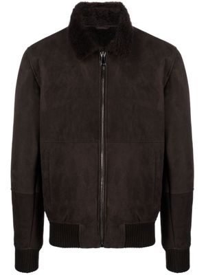 Dell'oglio microsuede bomber jacket - Brown