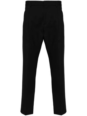 Dell'oglio pleat-detail straight-leg trousers - Black