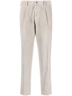 Dell'oglio pleated corduroy straight-leg trousers - Grey