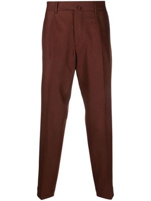 Dell'oglio pleated detaling tailored trousers - Brown