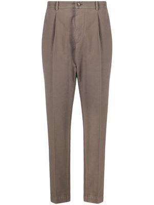Dell'oglio pleated tapered-leg trousers - Brown