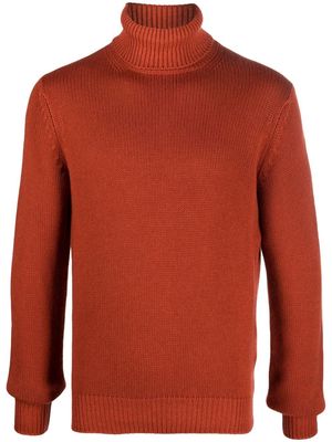 Dell'oglio roll-neck ribbed-knit jumper - Orange