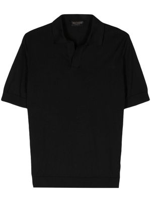 Dell'oglio short-sleeve cotton polo shirt - Black
